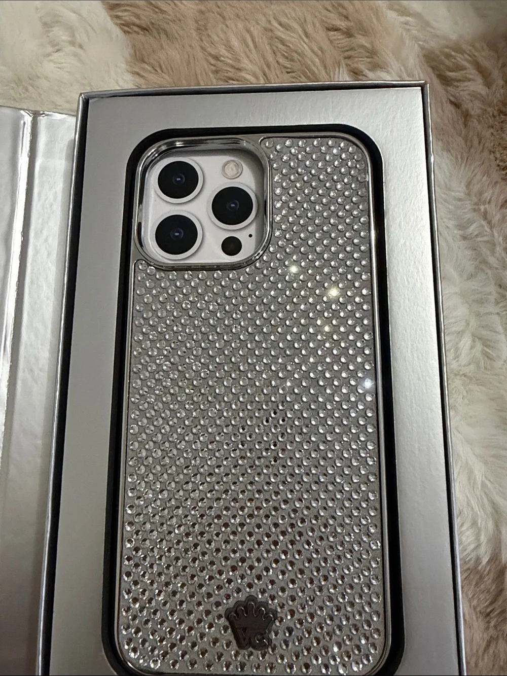 Velvet Caviar Silver Caviar Crystals Phone Case Box